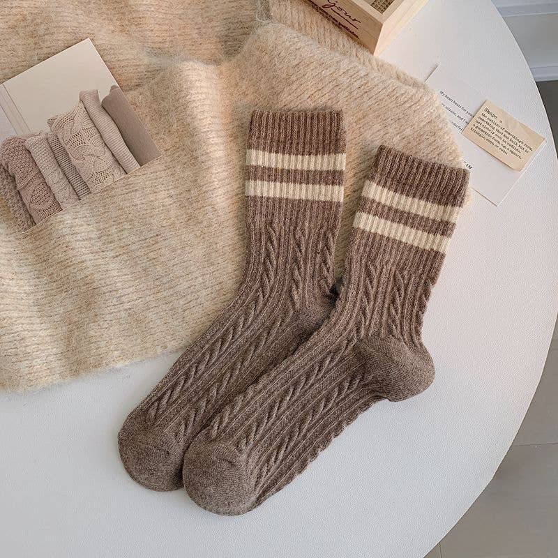 Fall Cable Knit Socks