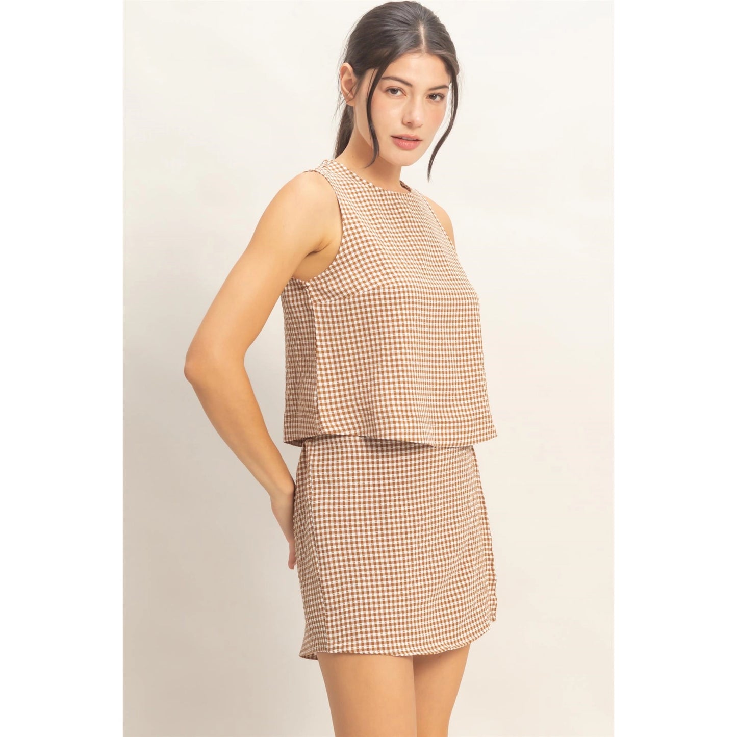 The Picnic Check Cropped Tank