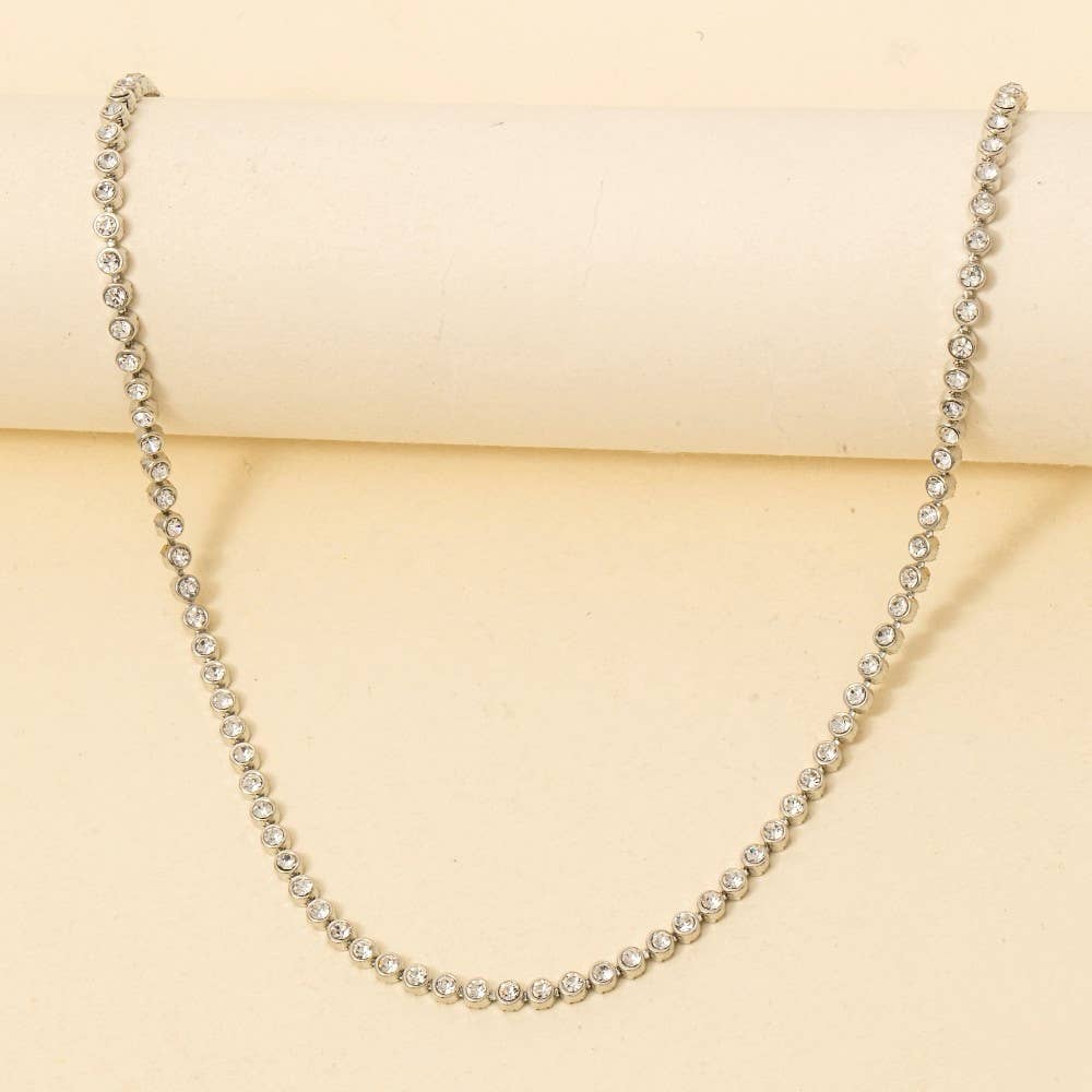 Gold Dipped Tennis Chain Necklace