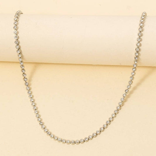 Gold Dipped Tennis Chain Necklace