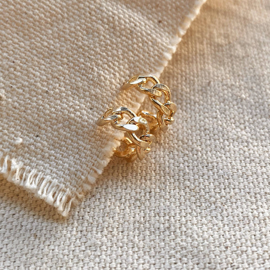Gold Filled Petite Link Hoop Earrings