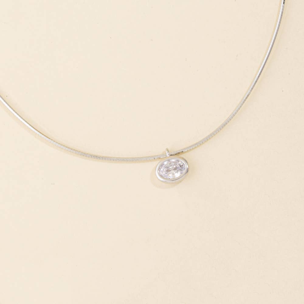 Oval Pendant Necklace