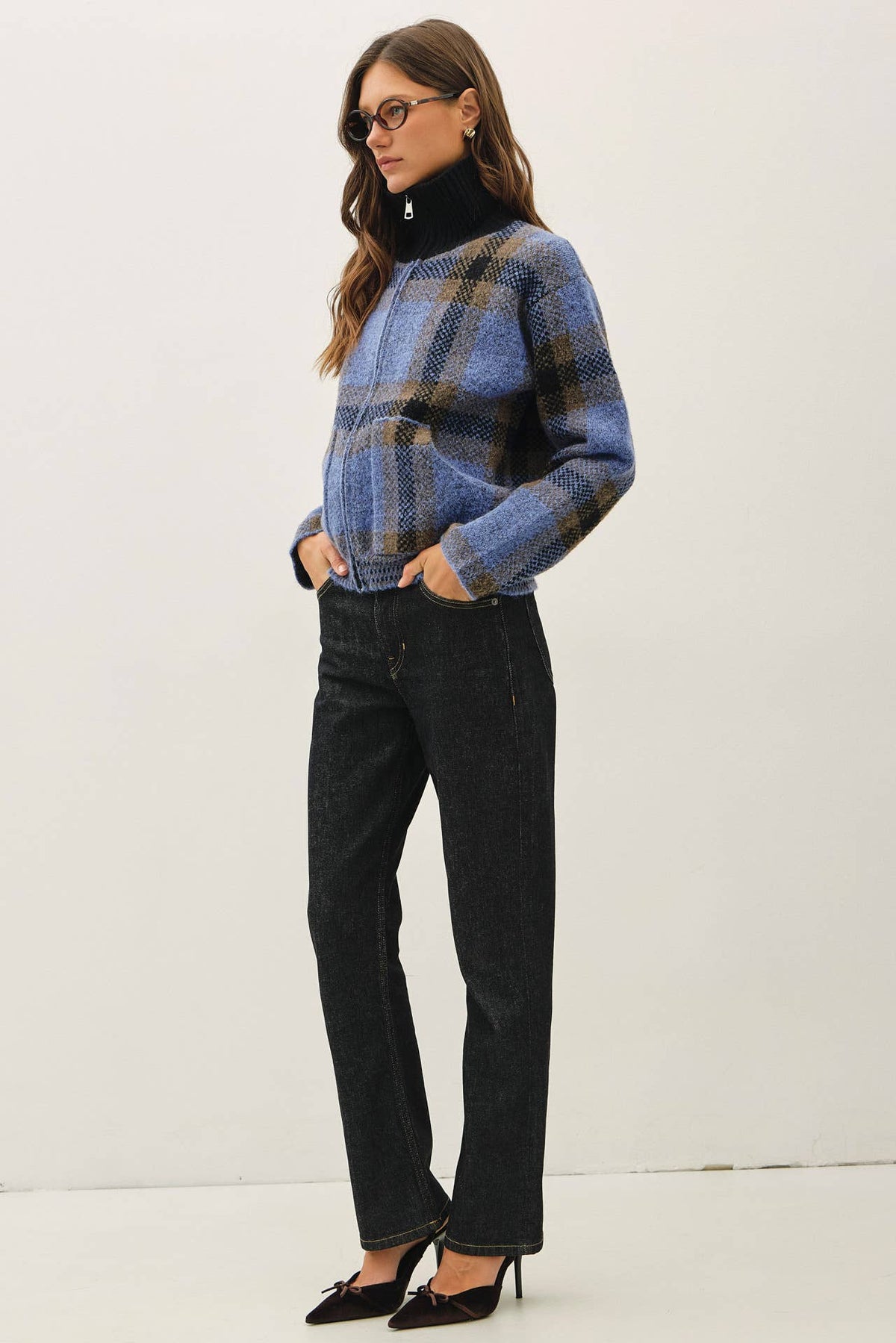 Cozy Check Zip Jacket