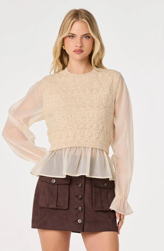 Ruby Mixed Media Sweater Vest