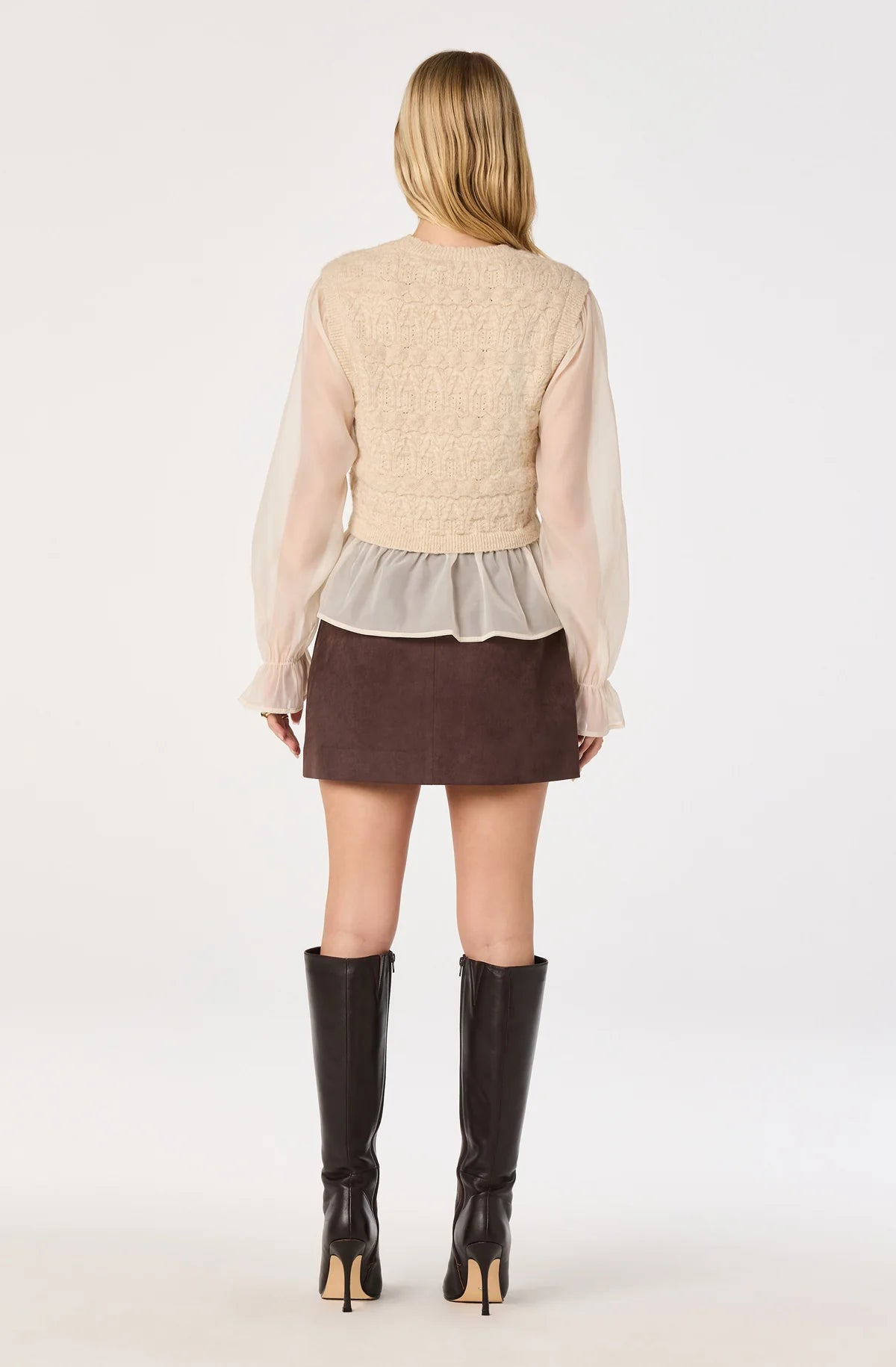 Ruby Mixed Media Sweater Vest