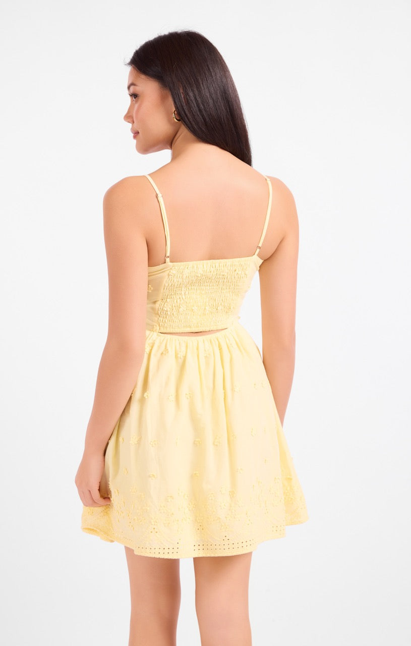 Beachglass Embroidered Mini Dress