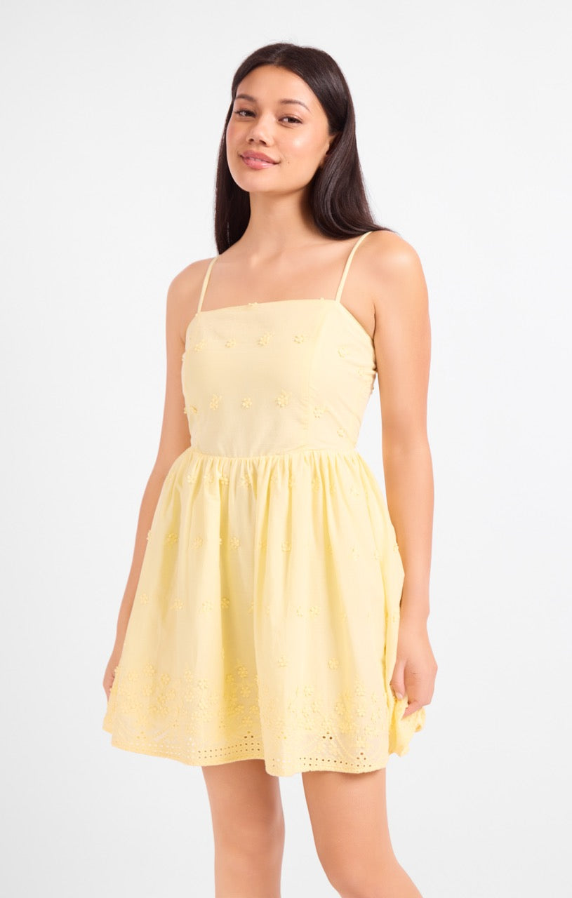 Beachglass Embroidered Mini Dress