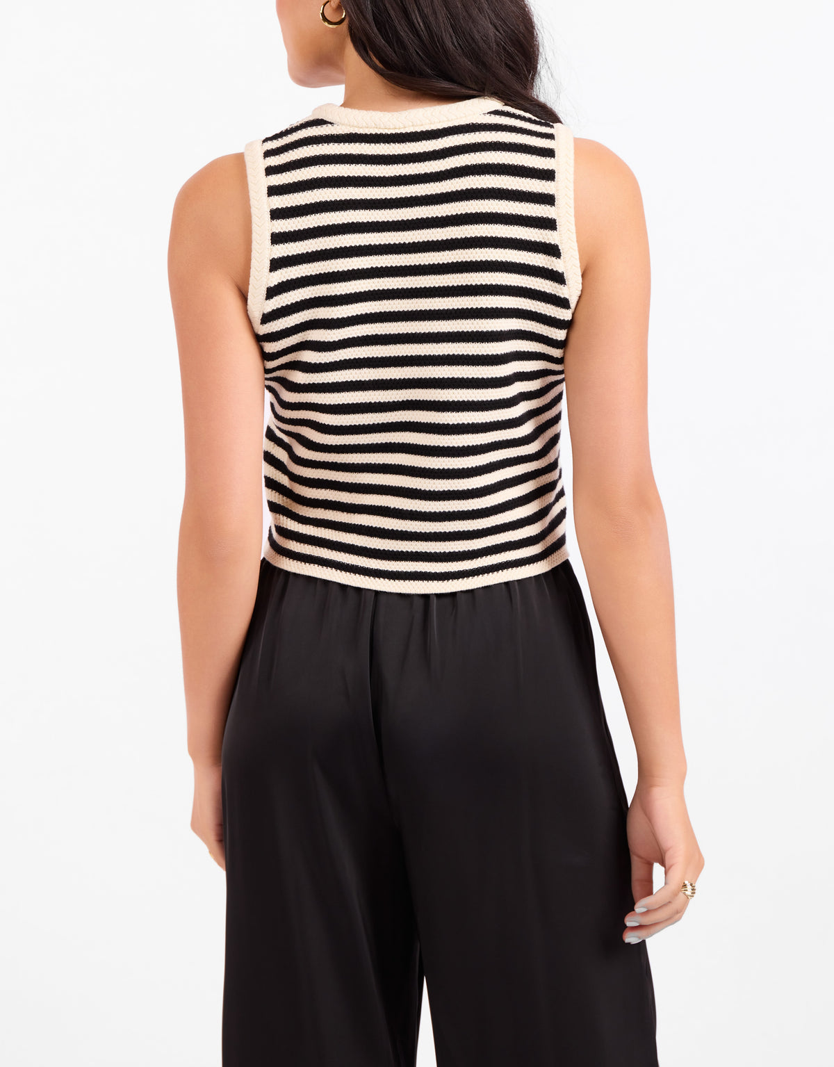 Manon Striped Sweater Vest