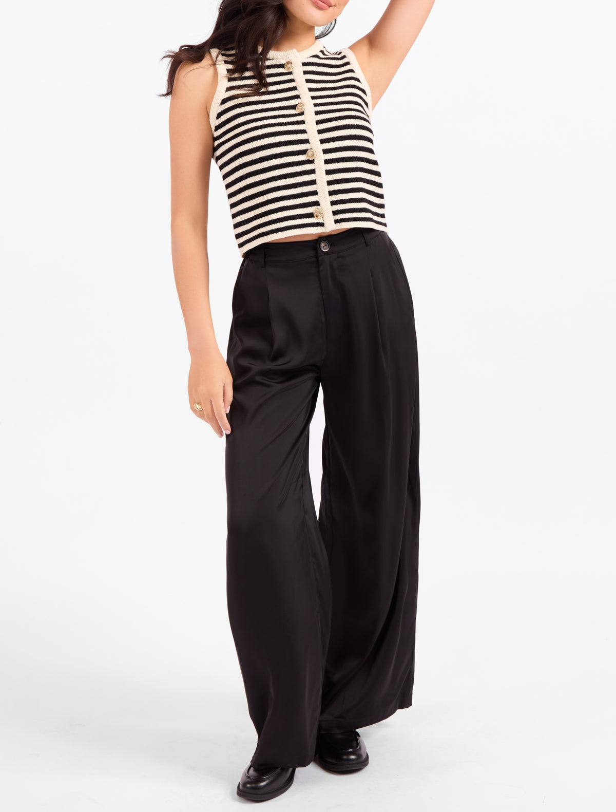Manon Striped Sweater Vest