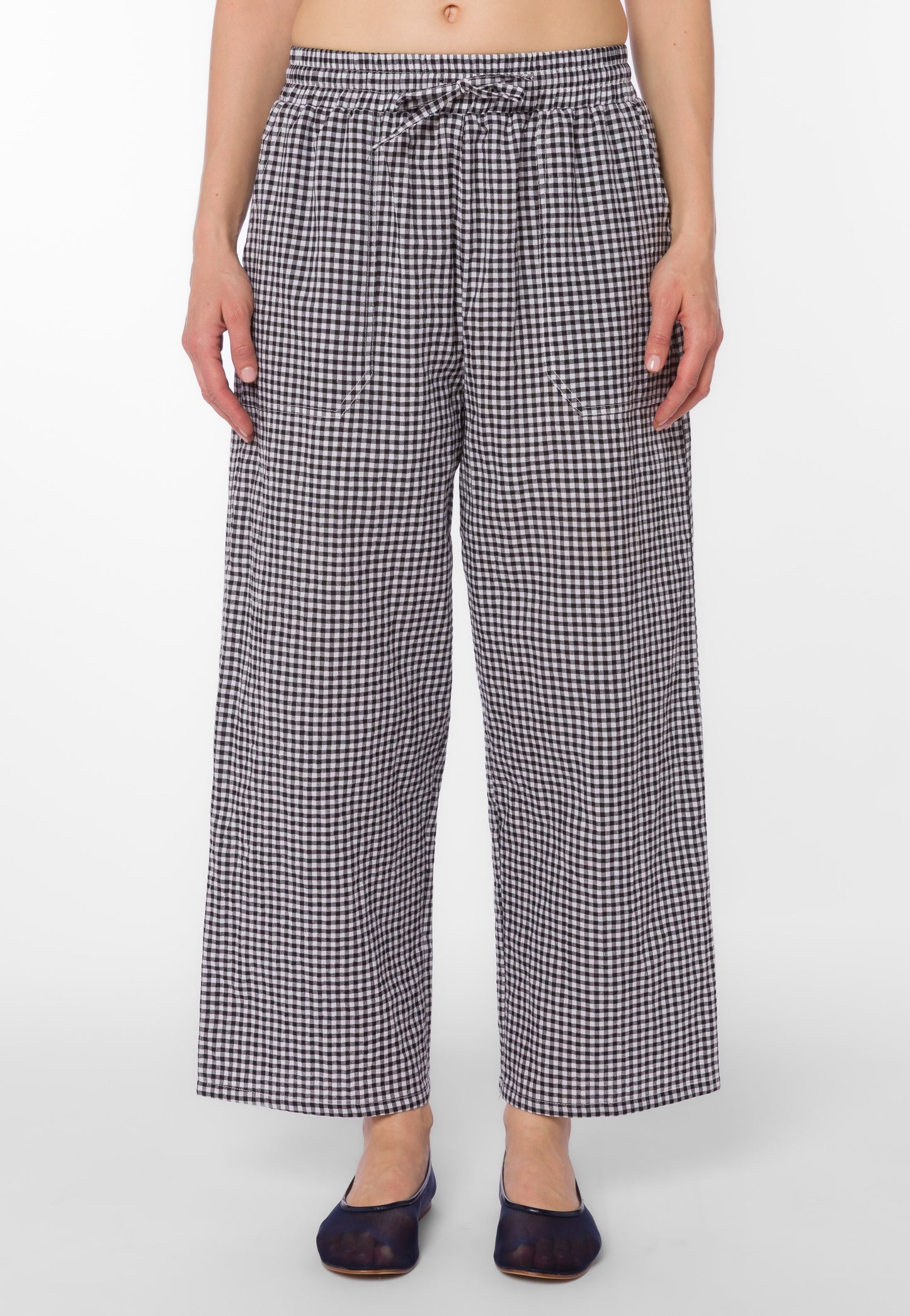 Allie Black and White Gingham Pants