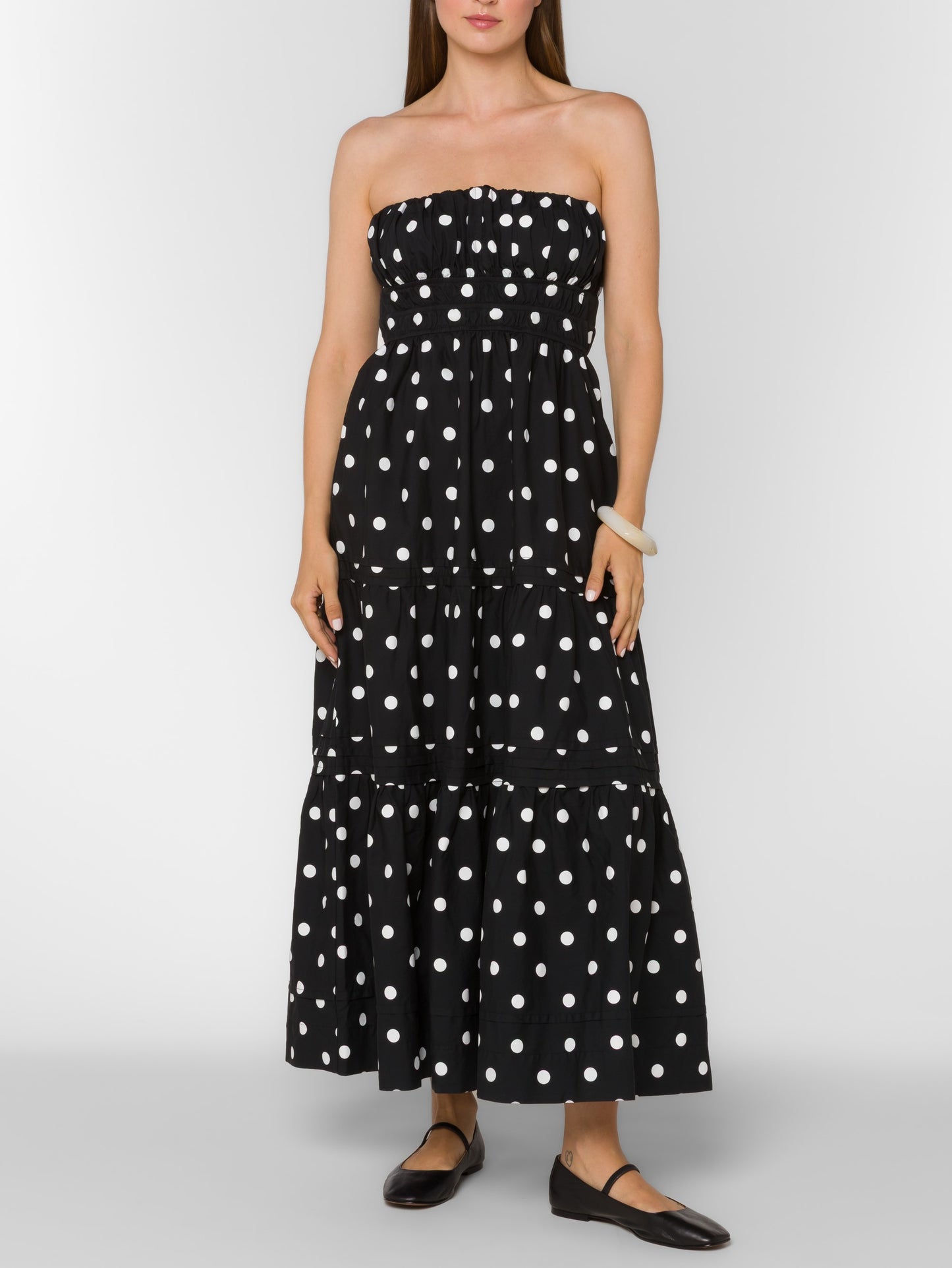 Amadea Polk a Dot Maxi Dress