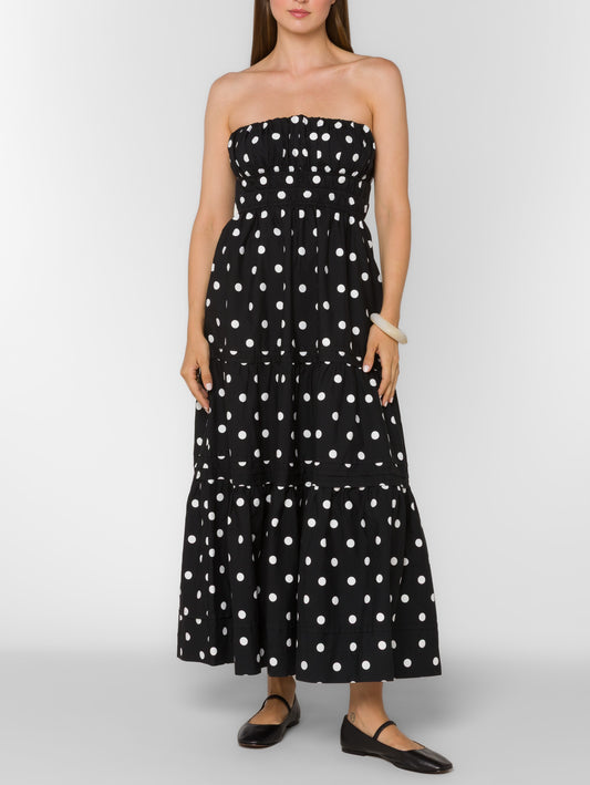 Amadea Polk a Dot Maxi Dress