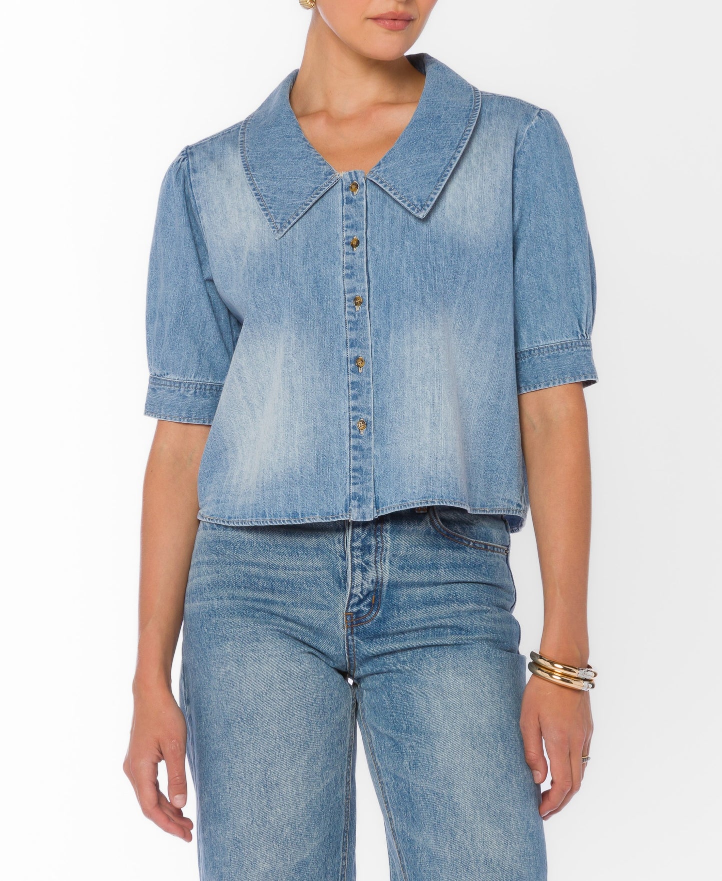 Babette Short Sleeve Puff Sleeve Shirt