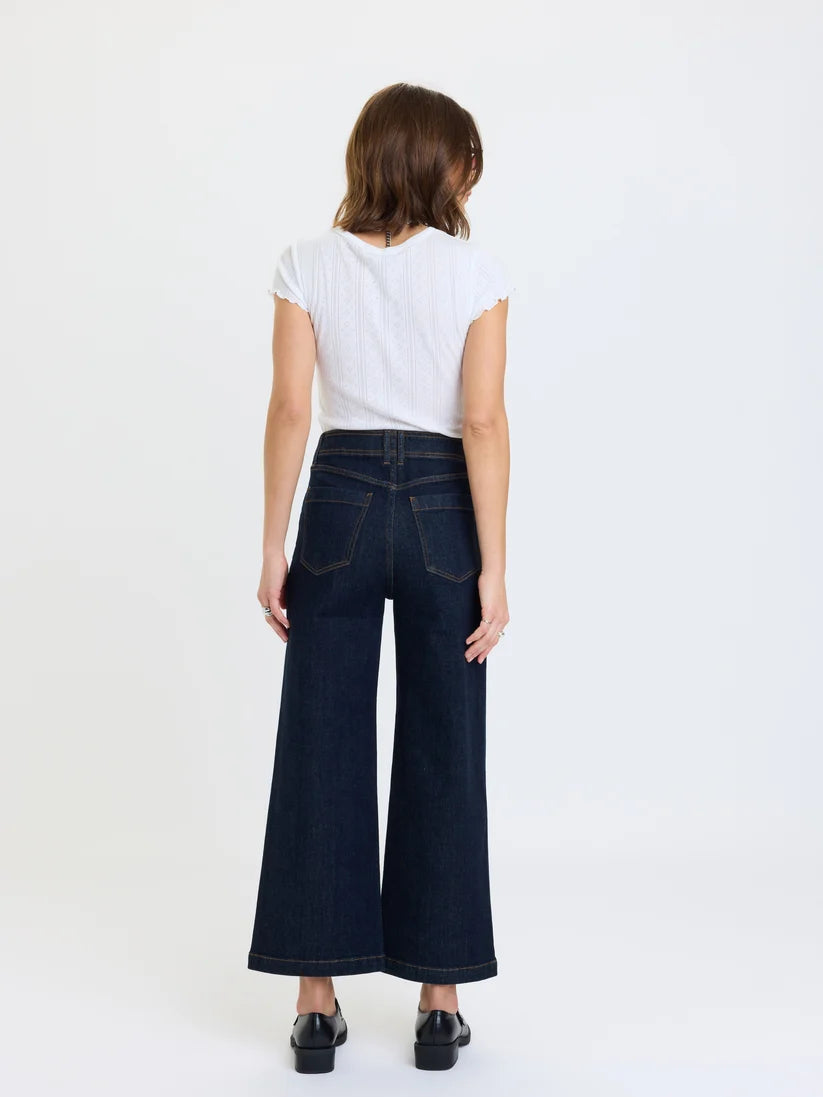 Valley Girl High Rise Patch Pocket Wide Ankle