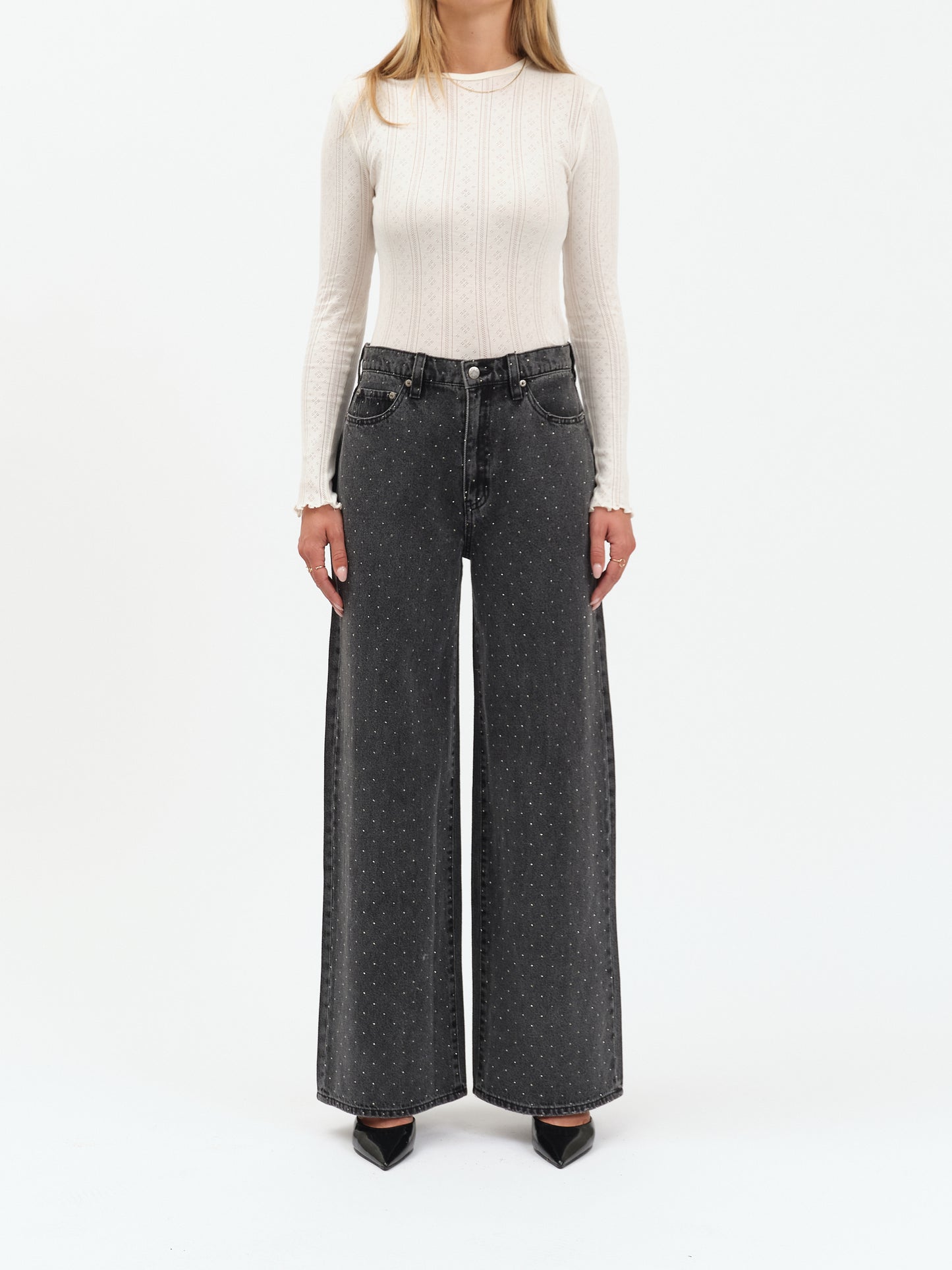 The Wanderer High Rise Wide Leg in Starlit Night