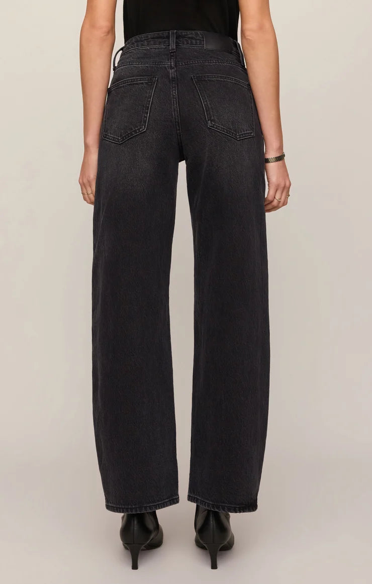 Z Supply The Show Off High-Rise Bowed Denim in Nocturne