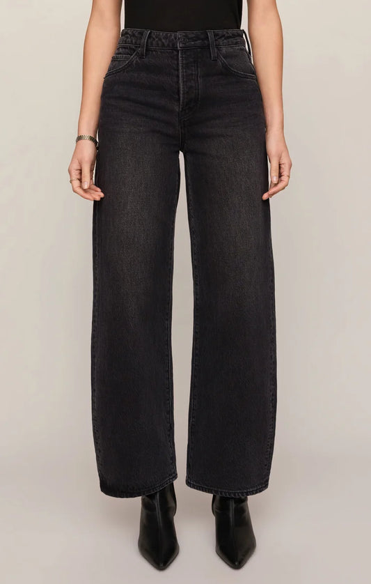 Z Supply The Show Off High-Rise Bowed Denim in Nocturne