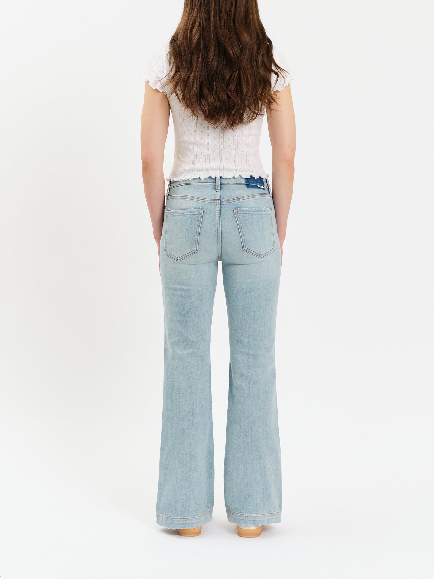 DAZE The Heartbreaker Mid Rise Flare in Hot Streak