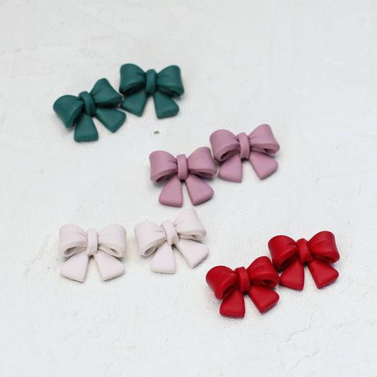 Mini Holiday Bow Stud