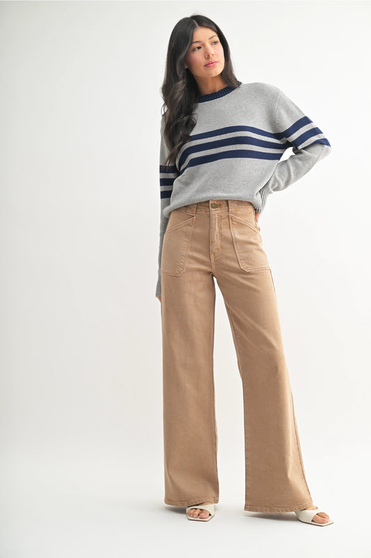 JBD Patch Pocket Wide Leg Flare