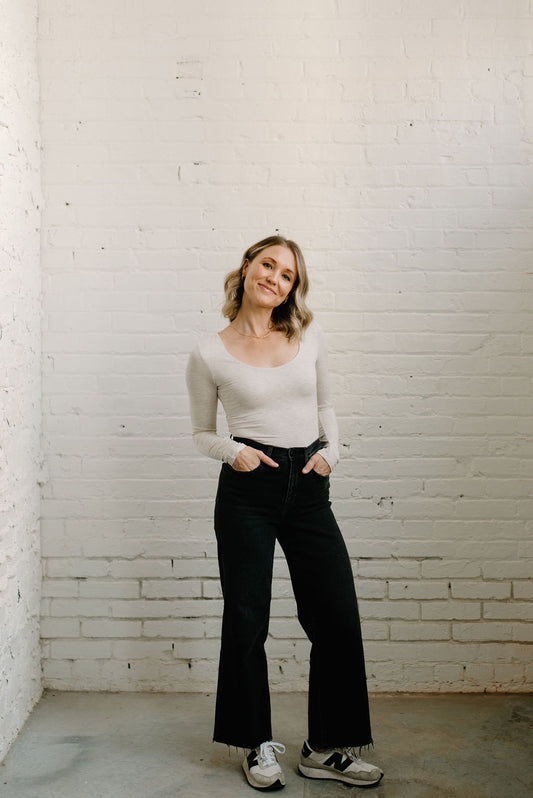 Pleaser High Rise Wide Ankle Denim