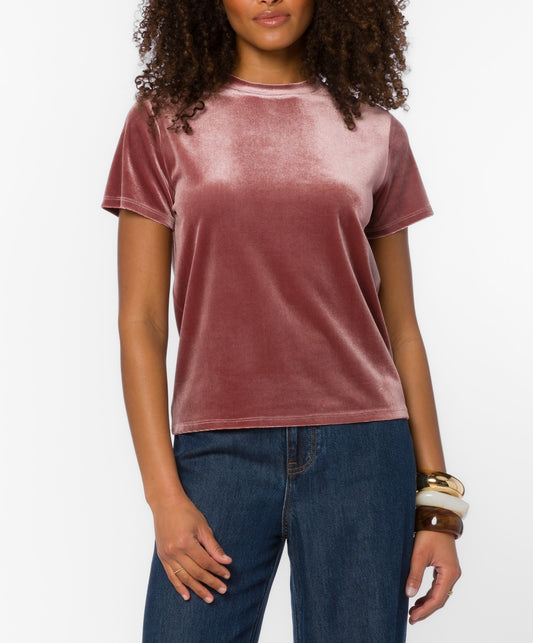 Meesha Short Sleeve Velvet Tee