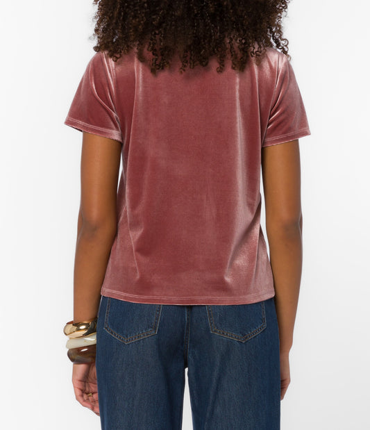 Meesha Short Sleeve Velvet Tee