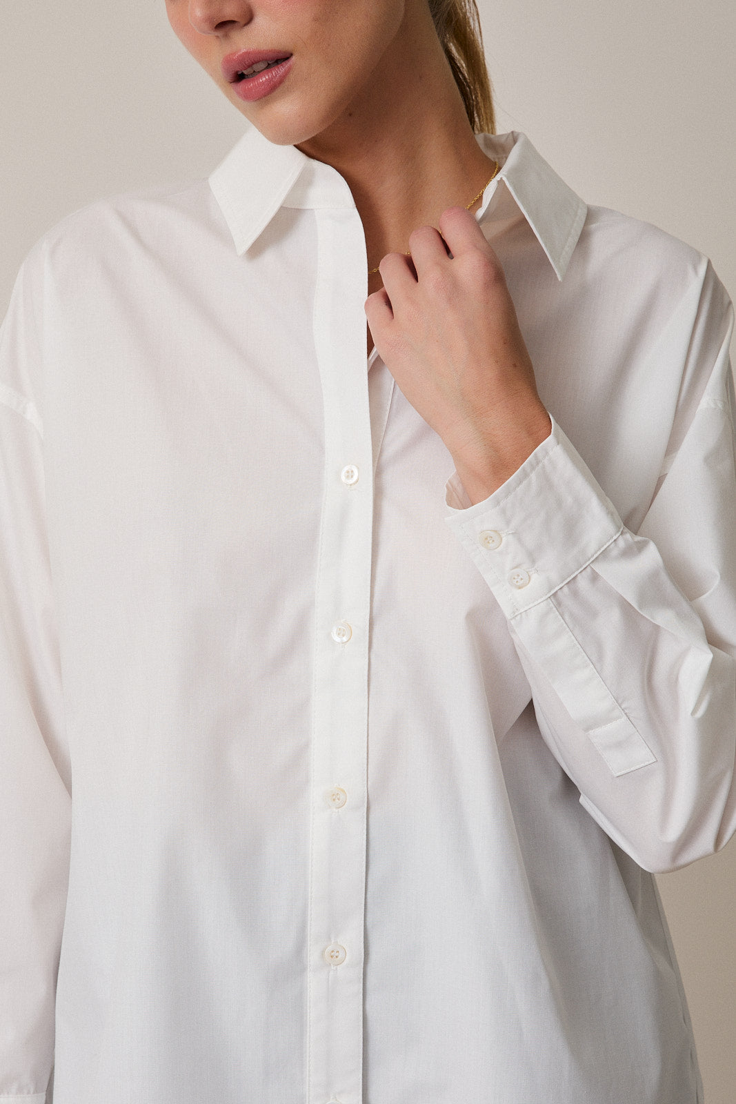 Fran White Button Up Shirt