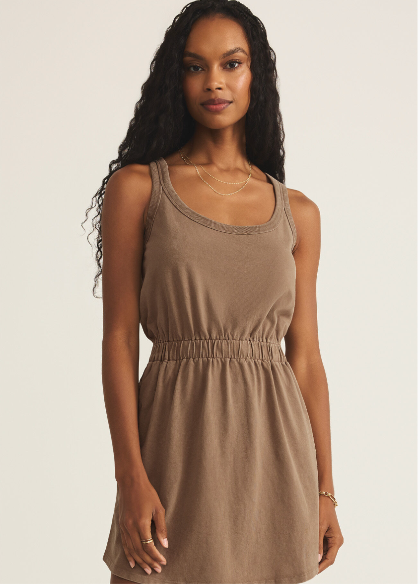 Keegan Jersey Denim Mini Dress