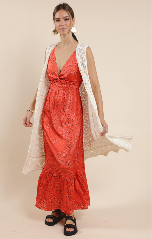 Tatum Crochet Duster Cardigan Vest