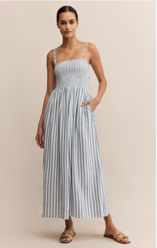 Nadine Striped Midi Dress