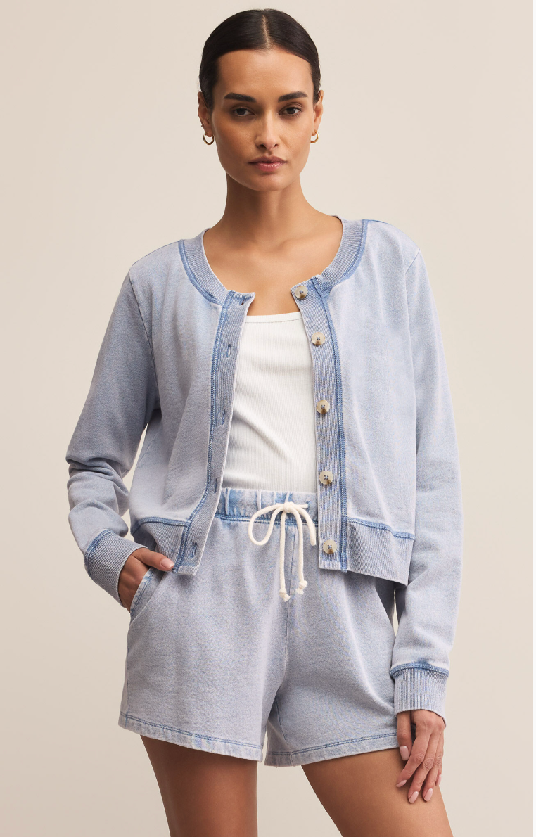 Daily Knit Denim Cardigan