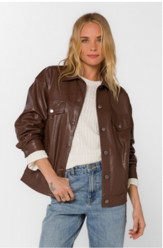 Echo Faux Leather Boyfriend Jacket