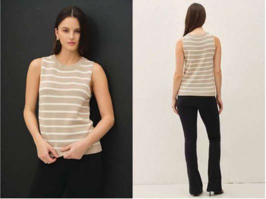 Jade Sleeveless Sweater Top