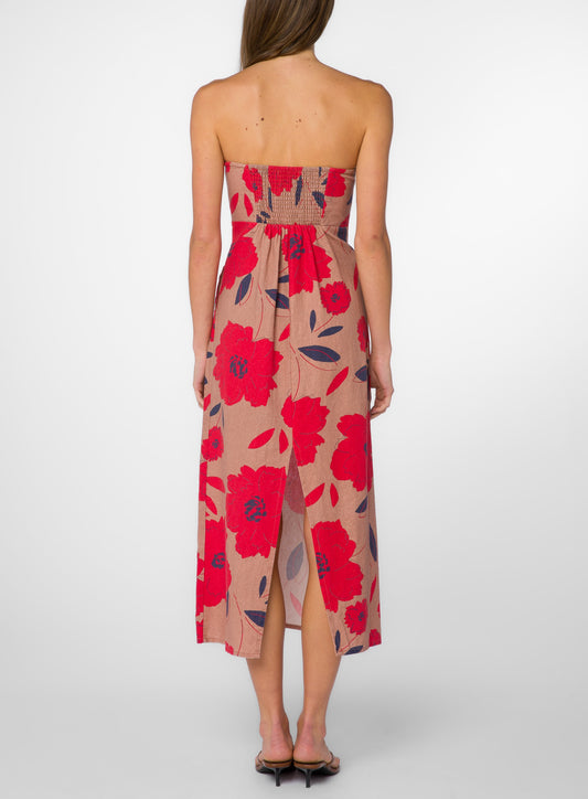 Vivienne Strapless Floral Dress