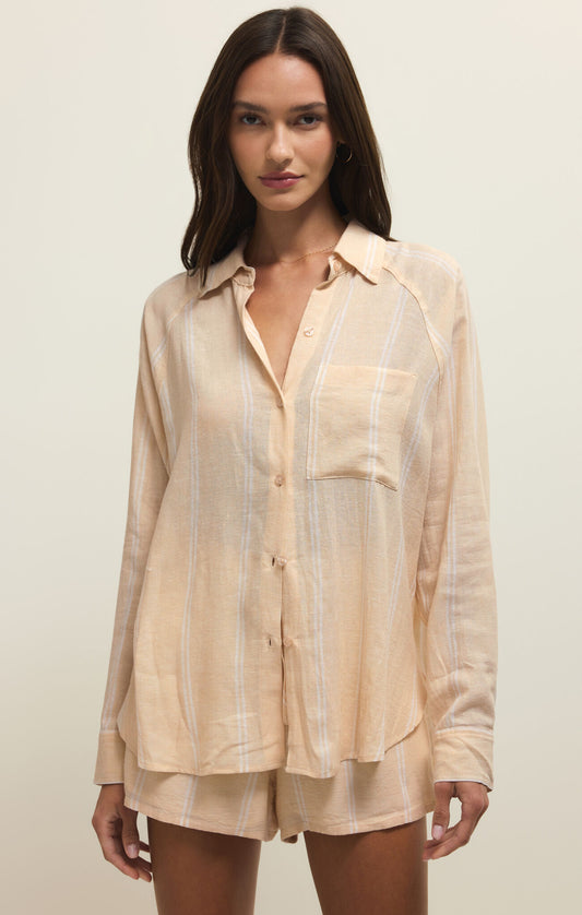 The Perfect Line Top in Custard