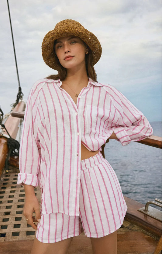 The Perfect Line Top in Spanish Rose