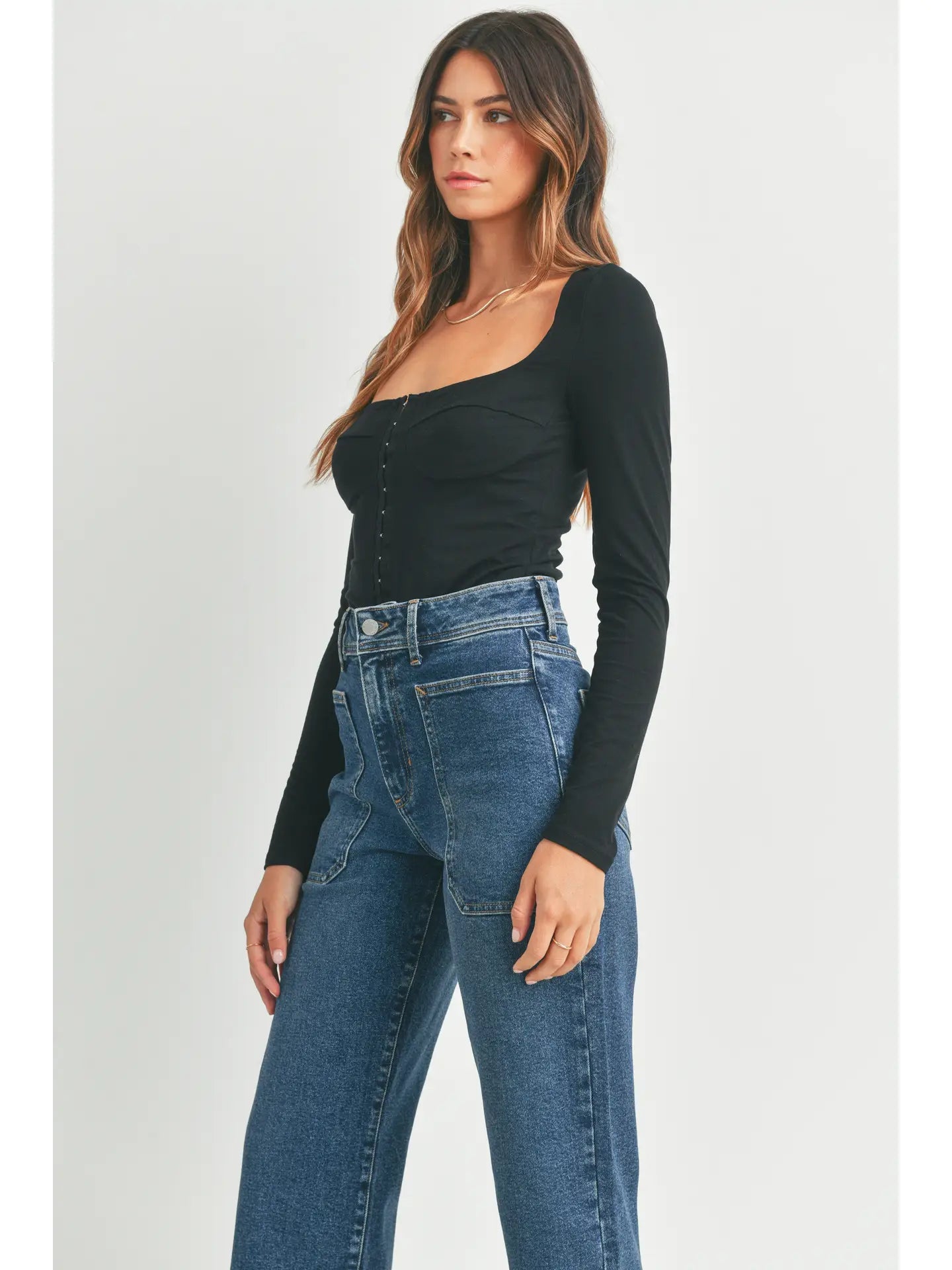 Just Black Denim Hight Rise Utility Wide Leg Denim