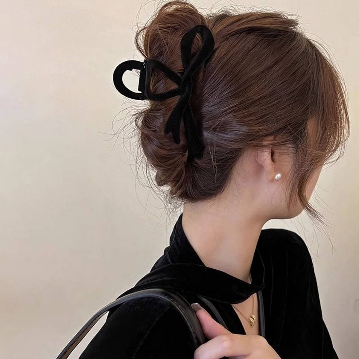 The Colette Velvet Bow Clip