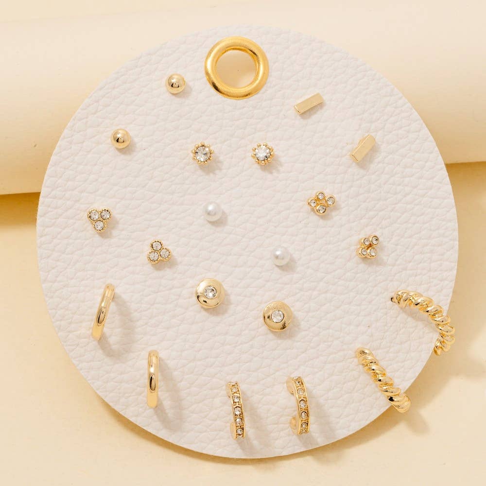 Golden Essentials Earring Set
