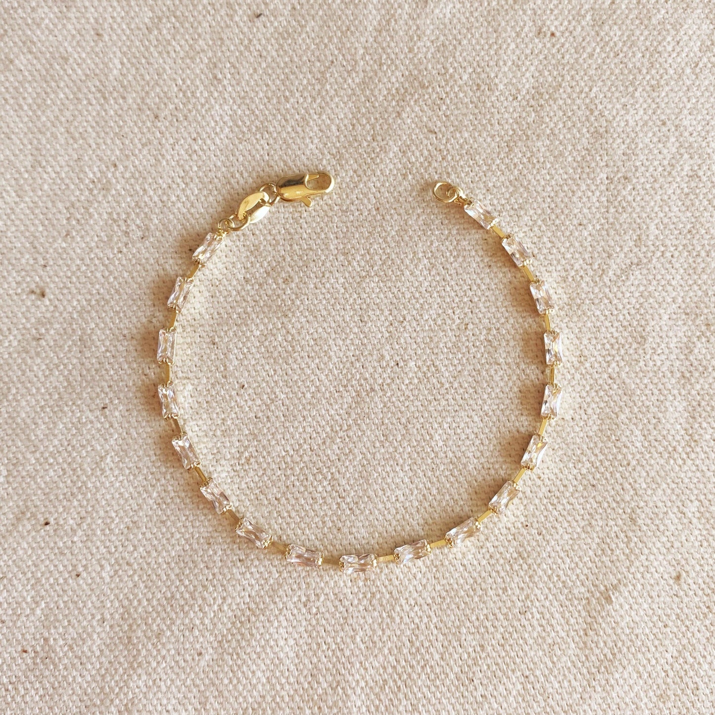 Sideway Baguette Tennis Bracelet