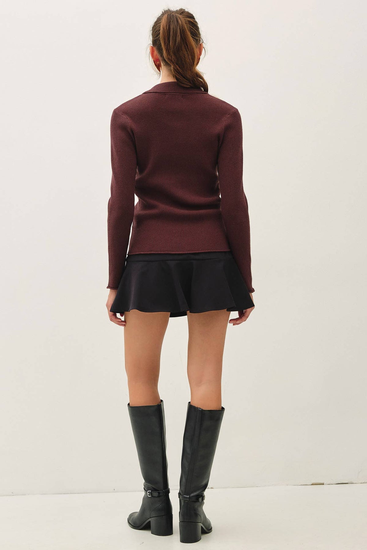 The Snap Front Ribbed Cardigan