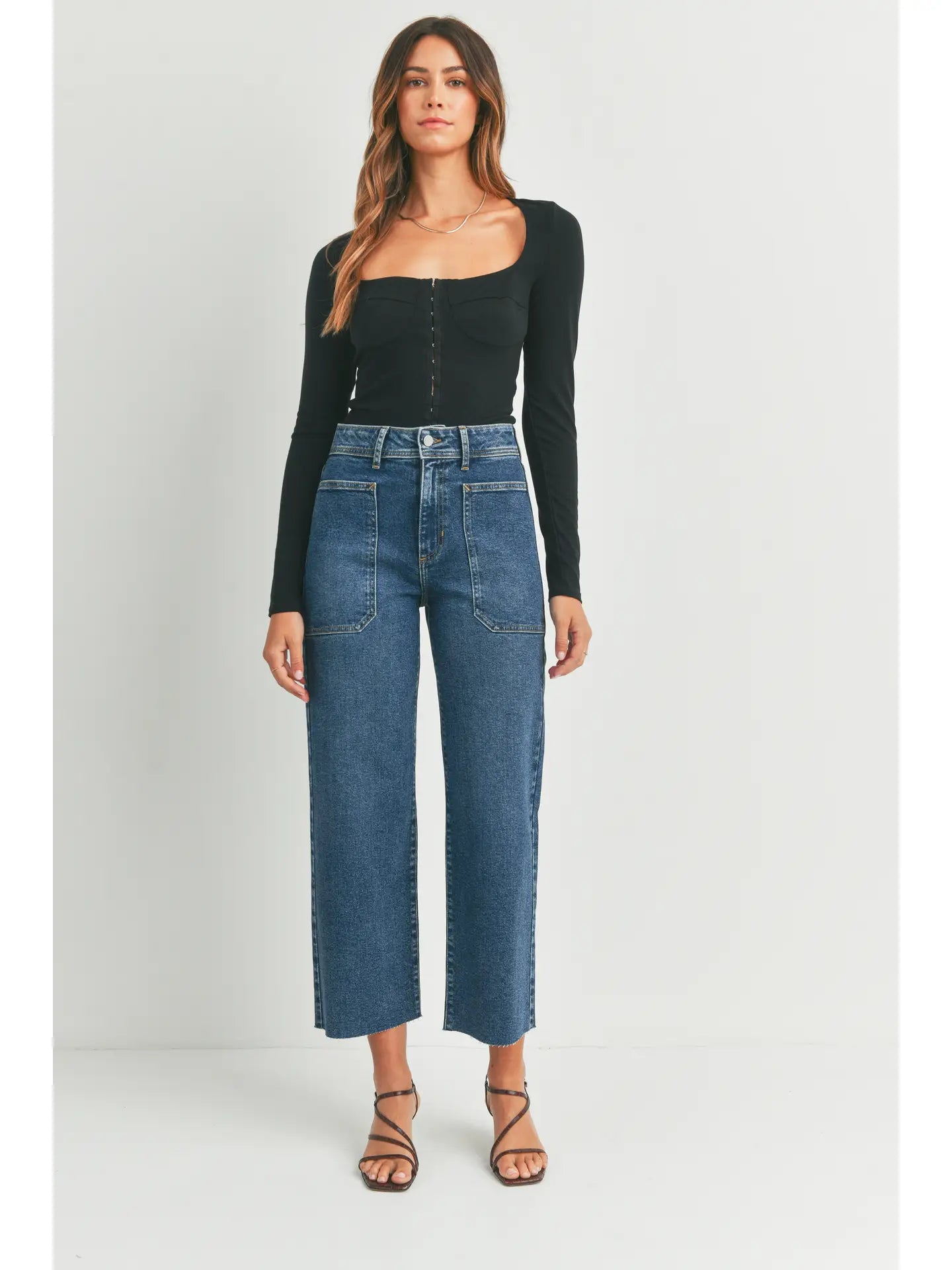 Just Black Denim Hight Rise Utility Wide Leg Denim