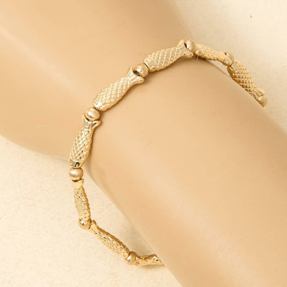 Fish And Ball Bead Bracelet