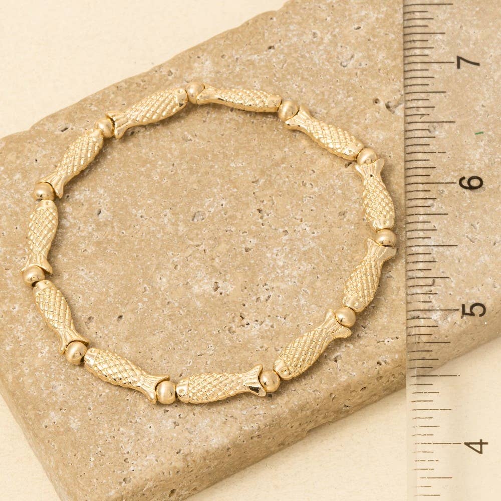 Fish And Ball Bead Bracelet