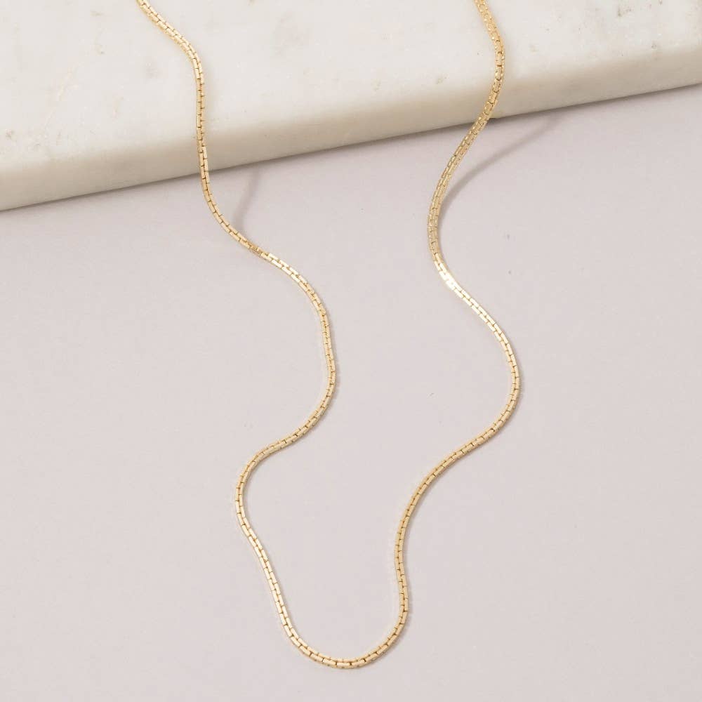Dainty Box Chain Necklace