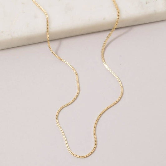 Dainty Box Chain Necklace