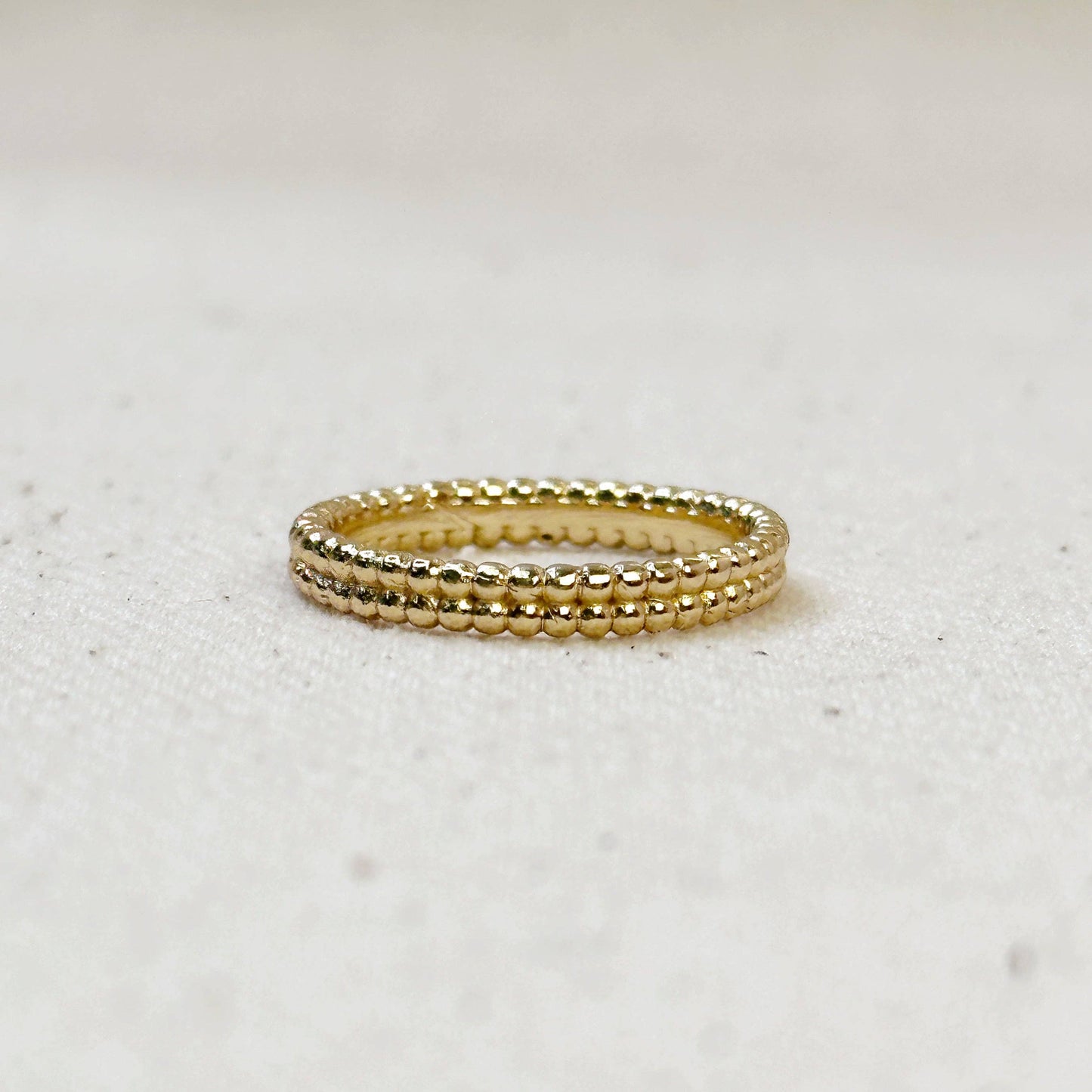 Double Beaded Band Ring