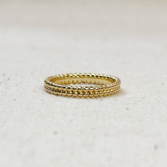 Double Beaded Band Ring
