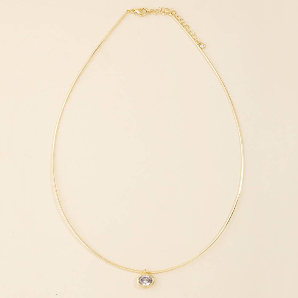 Oval Pendant Necklace